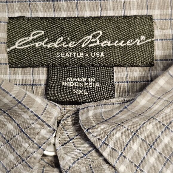 Eddie Bauer Shirt Mens 2XL Long Sleeves Button Up Wrinkle Resistant Relaxed Fit - Picture 1 of 8